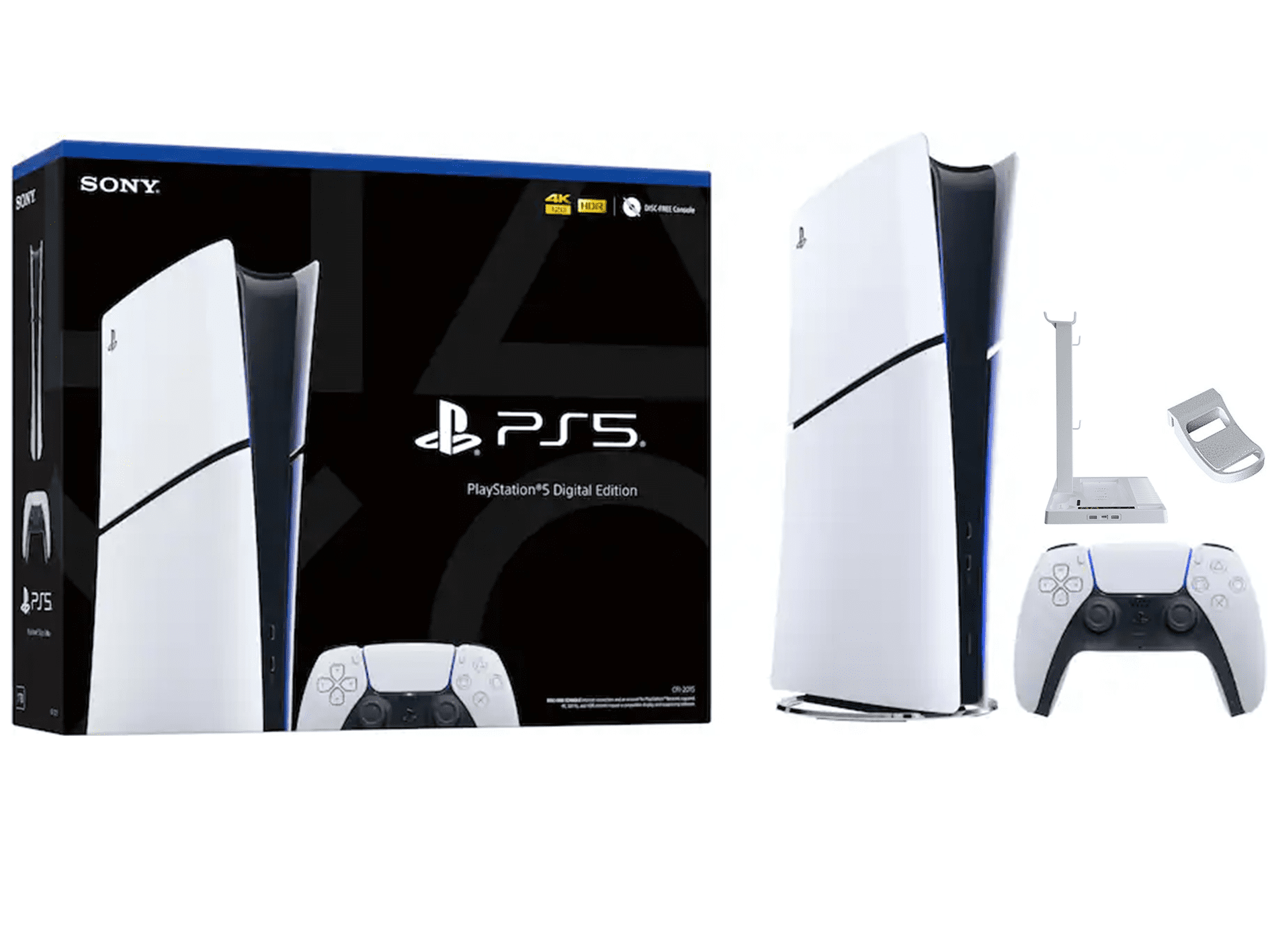 PlayStation _PS5 Digital Edition Gaming Console + Wireless Controller ...