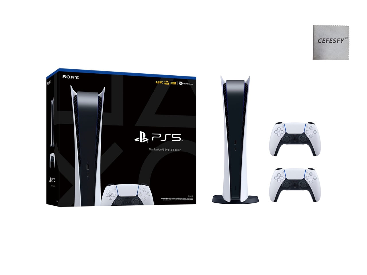 PlayStation_PS5 Gaming Console Digital Version and an Additional DualSense 5 Controller, Cefesfy