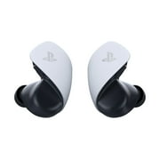 PlayStation PULSE اكتشف سماعات الأذن اللاسلكية مع علبة شحن لجهاز PS5 باللون الأبيض