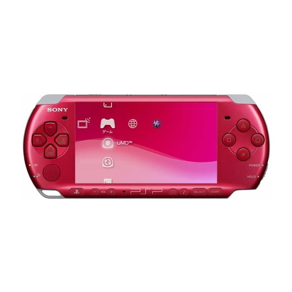 Restored PlayStation Portable PSP 3000 Video Game Console with 32 MB Data Storage, Red, 1, 1 pack