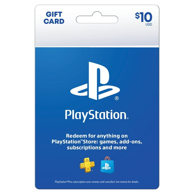 Wallet Funds Store Gift 10 Dollars Ps Plus $20 PlayStation Store