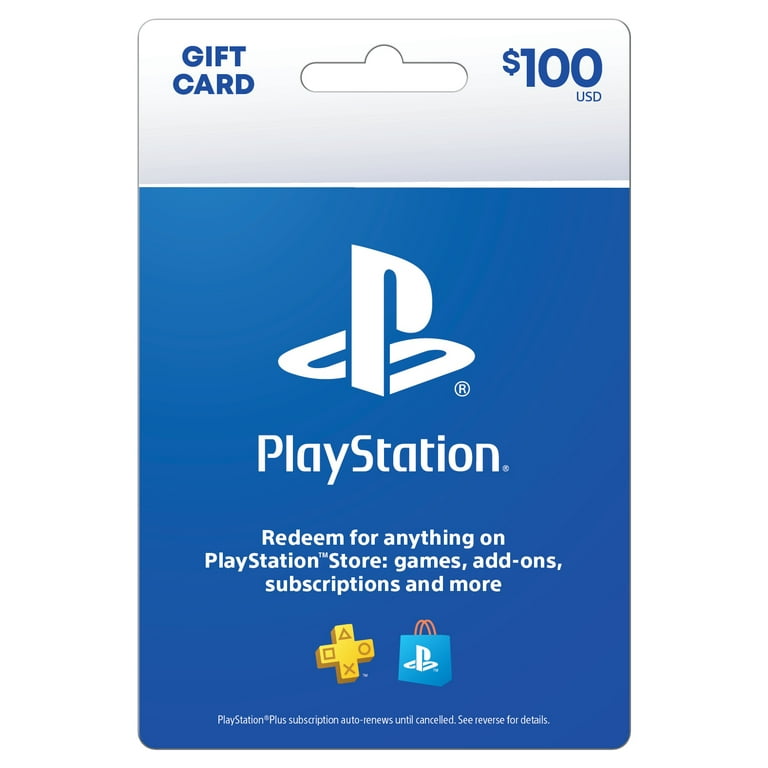 Playstation Store $100 gift Card digital code USA region