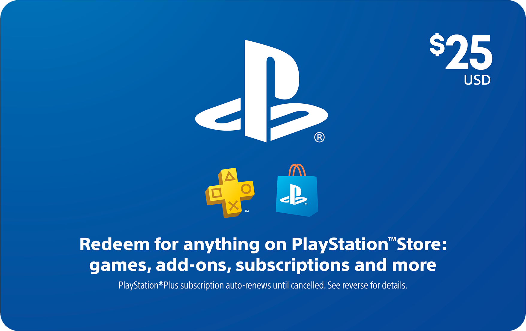 PlayStation Store $25 Gift Card [Digital] - image 1 of 3