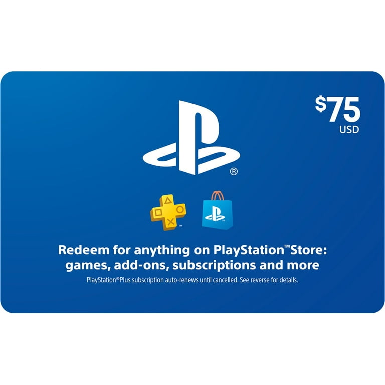PlayStation®Store Code: $75