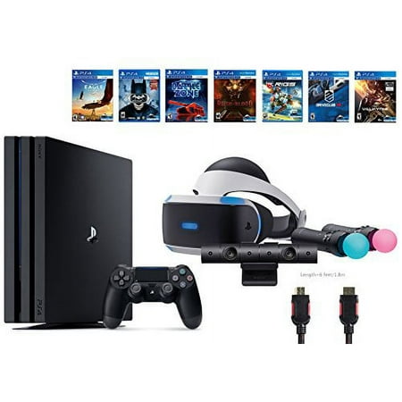 PlayStation VR Starter Bundle, 10 Items: PS4 Pro 1TB