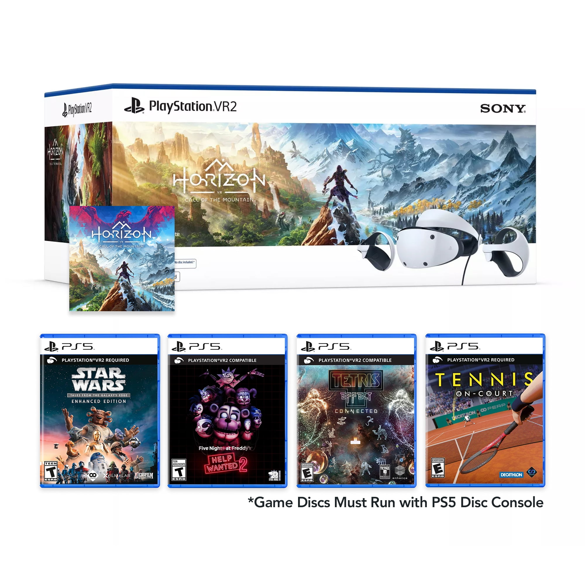 PlayStation VR2 Horizon Call of the Mountain bundle plus 4 Must