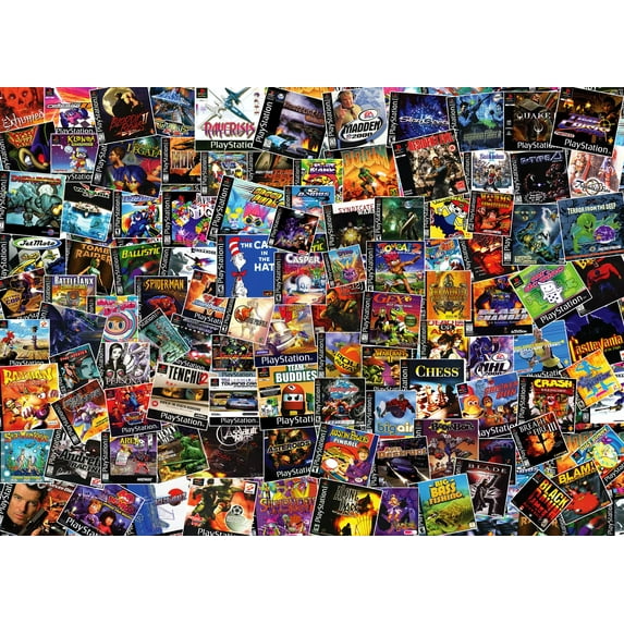 PlayStation Video Game Box Collage 1000-Piece Jigsaw Puzzle