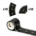 thumbnail image 1 of PlayTape Black Road Tape Starter Pack - 30 ft x 2 in Road Tape with 36 Curve Stickers for Toy Cars, 1 of 8