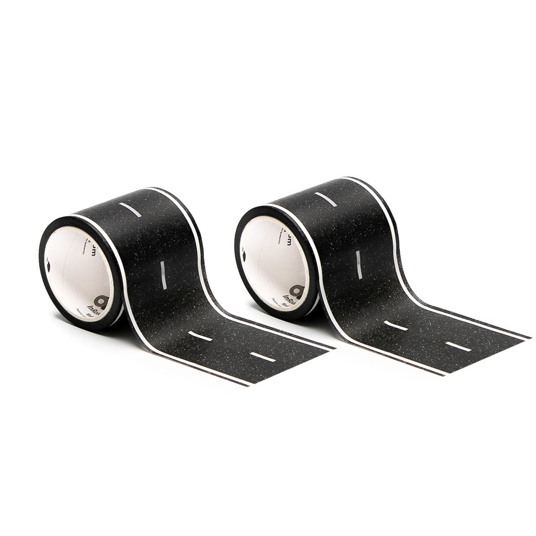 KOMBIUDA 2 Rolls Track Tape Traffic Road Stickers Road Tape for Kids Road  Signs Trains Black Tape Road Tape Kids Gift Wrapping Stickers Railway Track