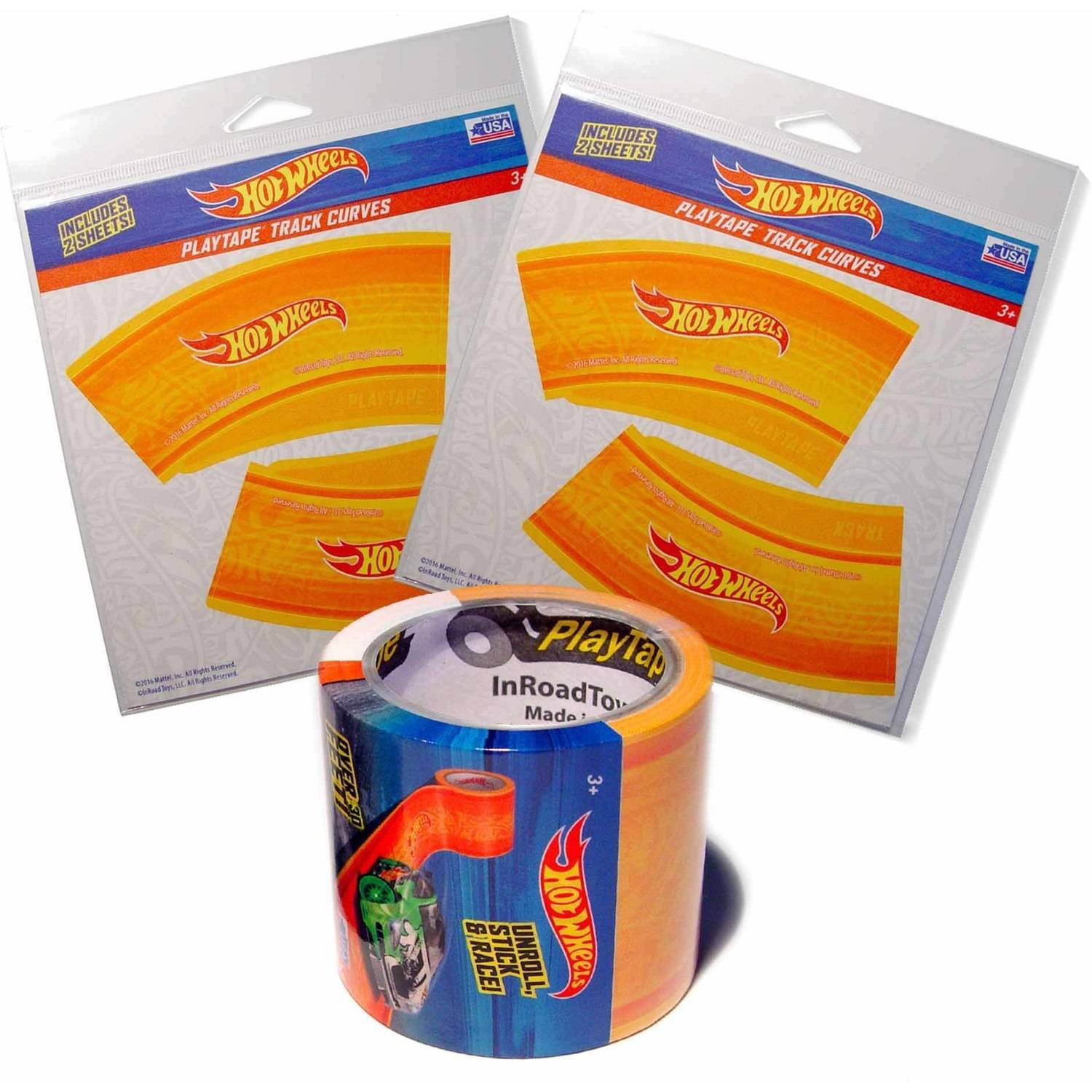 PlayTape Black Road Tape for Kid's Toy Cars and Vehicles, 2 Pack of 30 ft x  2 inch Rolls of PlayTape 