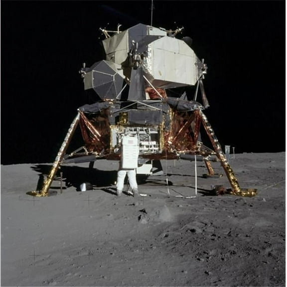 PlayThing Apollo 11 Astronaut in Front of The Lunar Module 14 x 14 Posters