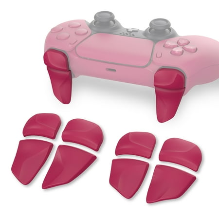 PlayVital 2 Pair Shoulder Buttons Extension Triggers for PS5 Controller, Game Improvement Adjusters Bumper Trigger Extenders for PS5 Controller - Cosmic Red
