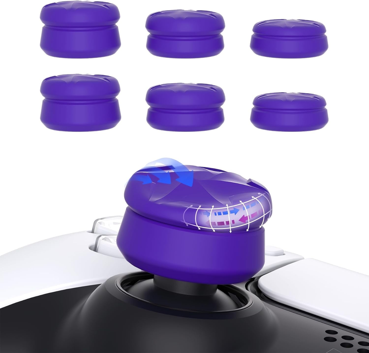 PlayVital Height Razor Thumbs Cushion Caps Thumb Grips for ps5
