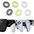 thumbnail image 1 of PlayVital 3 Pairs Silicone Aim Assist Target Motion Control Precision Rings for ps5, for ps4, for Xbox Series X/S/One / 360, for Switch Pro, for Steam Deck - Clear Black White & Glow in Dark Green, 1 of 7