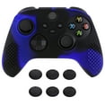 thumbnail image 1 of PlayVital 3D Studded Edition Anti-Slip Silicone Cover Skin for Xbox Series X/S, Soft Rubber Case Protector for Xbox Core Wireless Controller with 6 Black Thumb Grip Caps - Blue & Black, 1 of 9