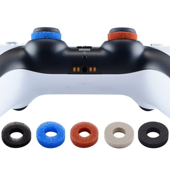 PlayVital 5-Pack Precision Rings for PS5/PS4/Xbox/Switch - 3 Strengths & 5 Colors Aim Assist