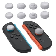 PlayVital 8-in-1 Anti-Slip Thumb Grip Caps for Nintendo Switch 2 Joy-Con, Joystick Covers - New Hope Gray 8-Pack