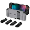 thumbnail image 1 of PlayVital AlterGrips Protective Slim Case for Nintendo Switch OLED, Ergonomic Grip Cover for Joycon, Dockable Hard Shell for Switch OLED w/Thumb Grip Caps & Button Caps - Classics NES Style, 1 of 9