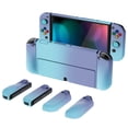 thumbnail image 1 of PlayVital AlterGrips Protective Slim Case for Nintendo Switch OLED, Ergonomic Grip Cover for Joycon, Dockable Hard Shell for Switch OLED w/Thumb Grip Caps & Button Caps - Gradient Violet Blue, 1 of 9