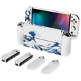 thumbnail image 1 of PlayVital AlterGrips Protective Slim Case for Nintendo Switch OLED, Ergonomic Grip Cover for Joycon, Dockable Hard Shell for Switch OLED w/Thumb Grip Caps & Button Caps - The Great Wave Off Kanagawa, 1 of 9