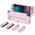 thumbnail image 1 of PlayVital AlterGrips Protective Slim Case Grip Cover for Joycon, Dockable Hard Shell for Switch OLED w/Thumb Grip Caps & Button Caps - Peach Blossom Pink, 1 of 9