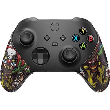 PlayVital Anti-Skid Sweat-Absorbent Controller Grip for Xbox Core Wireless Controller, Professional Textured Soft Rubber Pads Handle Grips for Xbox Series X/S Controller - Scary Party