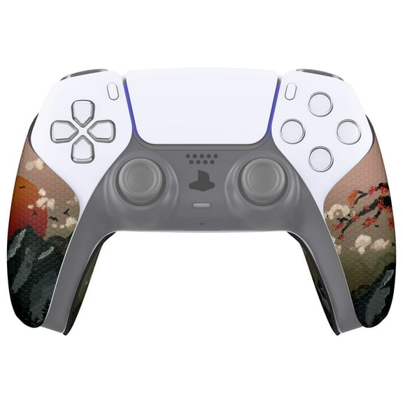 PlayVital Anti-Skid Sweat-Absorbent Controller Grip for ps5 Controller, Professional Textured Soft Rubber Pads Handle Grips for ps5 Controller - View of Rising Sun