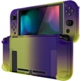 thumbnail image 1 of PlayVital Back Cover for Nintendo Switch Console, Handheld Controller Protector Hard Shell for Joycon, Dockable Protective Case for Nintendo Switch - Gradient Purple Yellow, 1 of 9