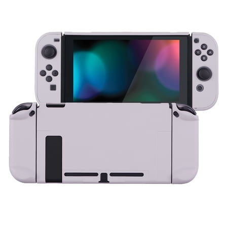 PlayVital Back Cover for Nintendo Switch Console, NS Joycon Handheld Separable Hard Shell, Soft Touch Dockable Protective Case for Nintendo Switch - Rhapsody Violet