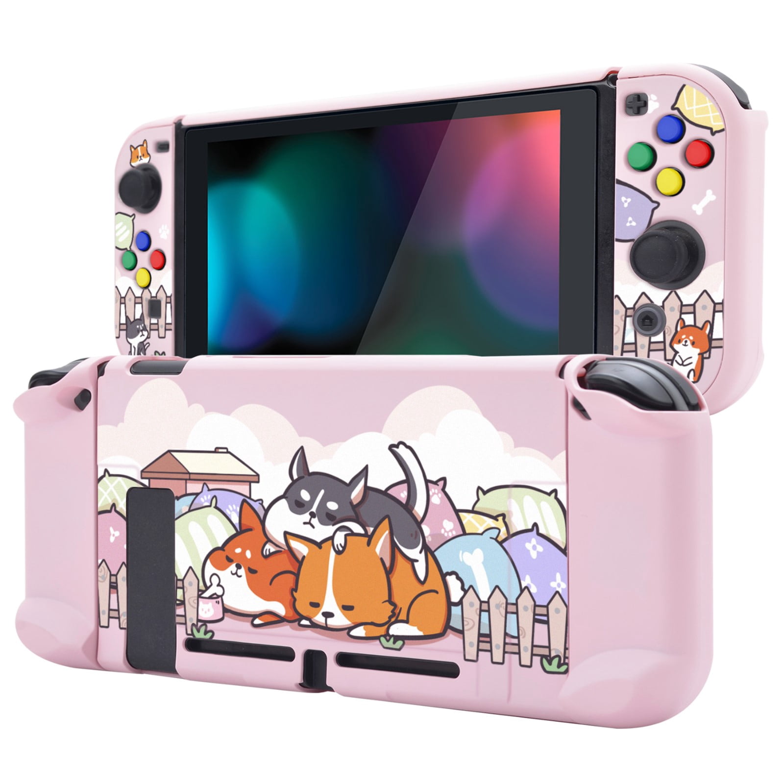 Separable Shell PlayVital Back Cover for Nintendo Switch Console, Separable Hard Shell ...