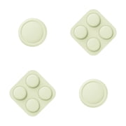 PlayVital Button Caps & Thumb Grip Set for Nintendo Switch 2, Silicone ABXY Directional Button Covers with Joystick Caps, 2 Pack - Antique Yellow