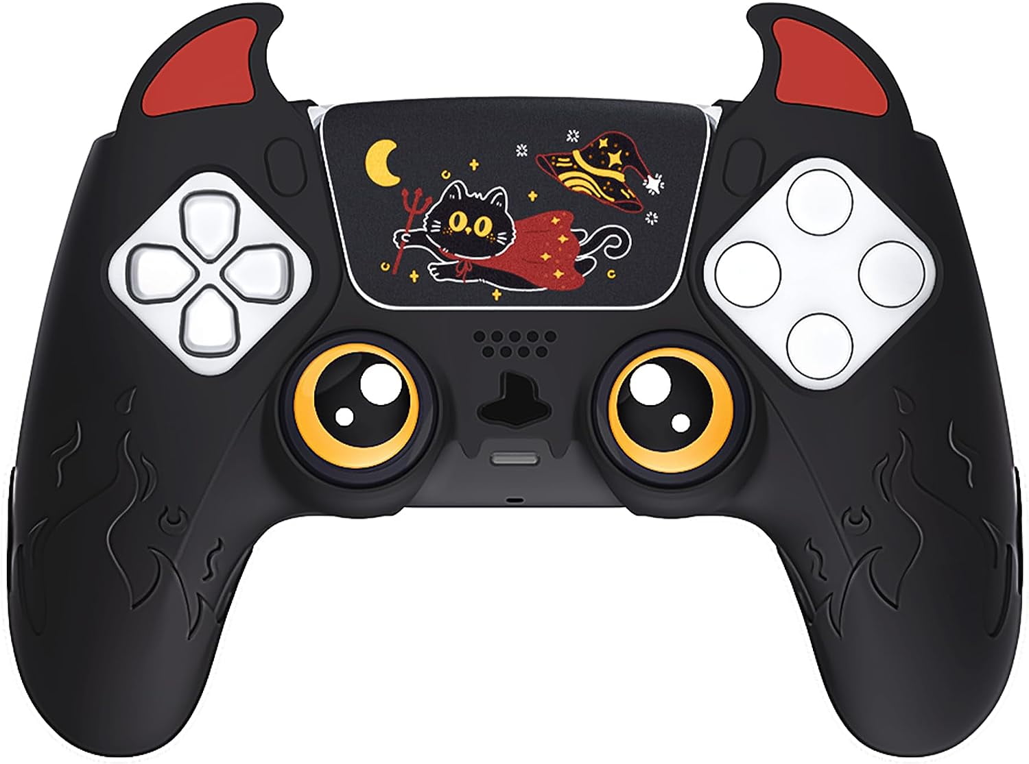 PlayVital Cute Demon Controller Silicone Case for ps5, Kawaii ...