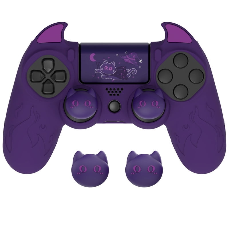 PlayVital Cute Demon Controller Skin for ps4 with Thumb Grips ...