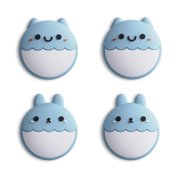 PlayVital Cute Rabbit & Squirrel Thumb Grip Caps for Nintendo Switch, Heaven Blue Joystick Caps for Nintendo Switch Lite, Analog Cover Thumbstick Grips for OLED Joycon