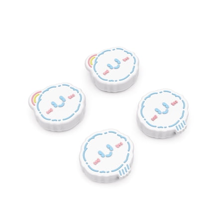 PlayVital Cute Thumb Grip Caps for ps5/4 Controller, Silicone Analog Stick Caps Cover for Xbox Series X/S, Thumbstick Caps for Switch Pro Controller - Rainbow Clouds & Rainy Clouds