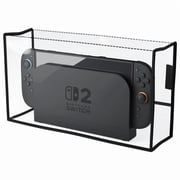 PlayVital Dust Cover for Nintendo Switch 2, Anti Scratch Dust Guard Waterproof Cover Sleeve for Nintendo Switch 2 Console & Charging Dock - Transparent