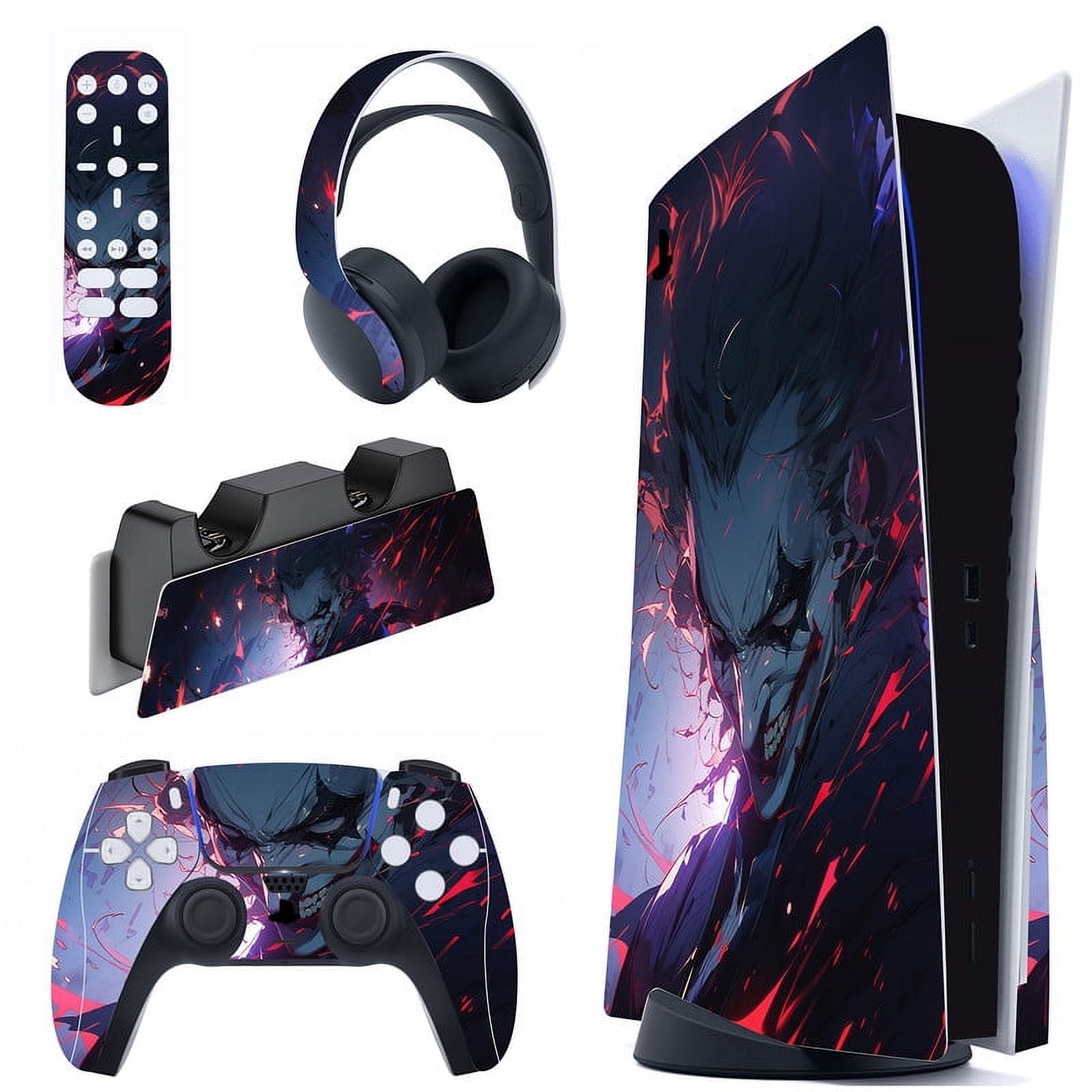 PlayVital 3D Polygon Full Set Skin Decal for ps5 Console Digital Edition,  Sticker Vinyl Decal Cover for ps5 Controller & Charging Station & Headset 