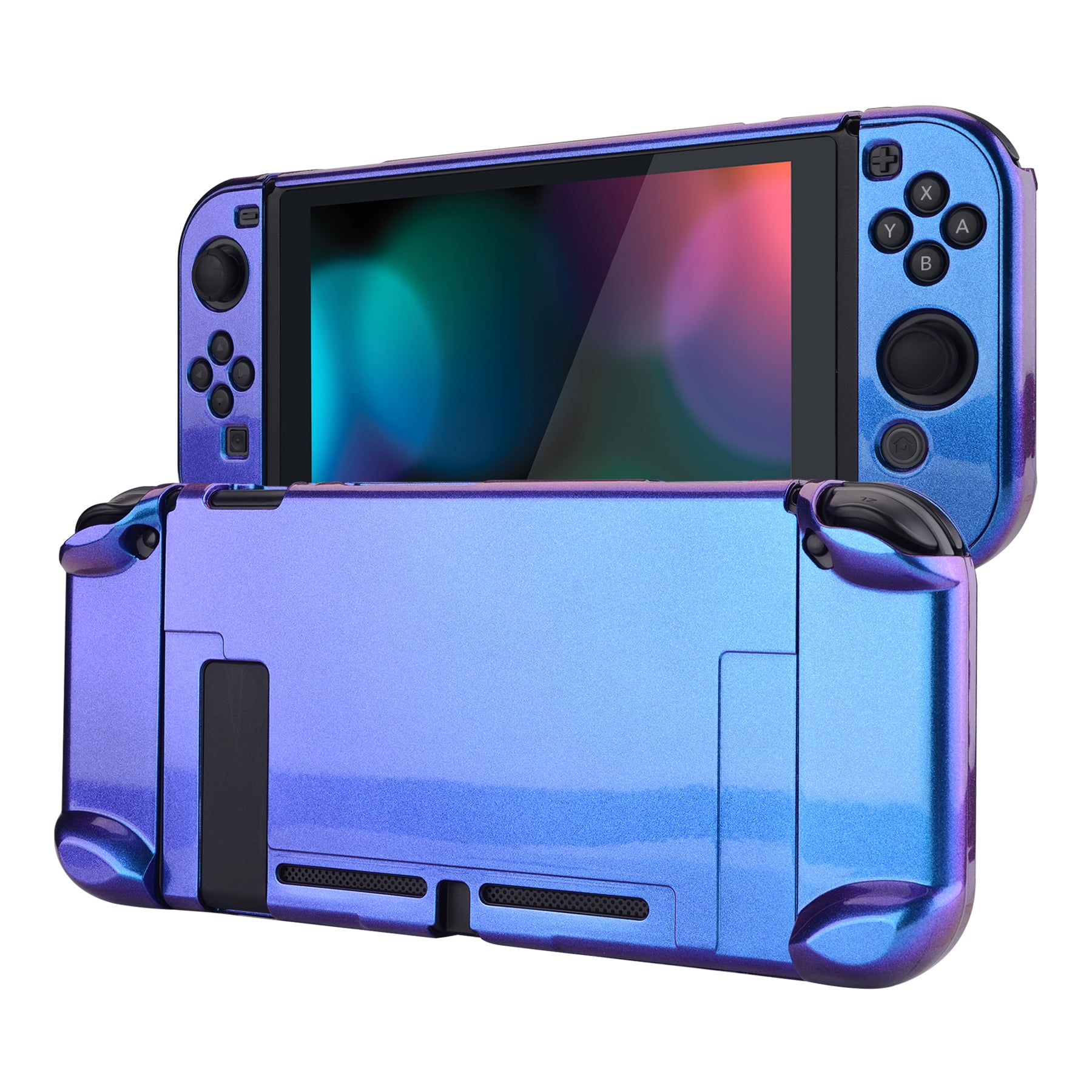 PlayVital Glossy Back Cover for Nintendo Switch Console, NS Joycon