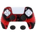 thumbnail image 1 of PlayVital Guardian Edition Ergonomic Soft Anti-Slip Silicone Case Cover for ps5 Controller, Rubber Protector Skins with Black Joystick Caps for ps5 Controller - Red & Black, 1 of 9