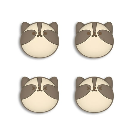 PlayVital Joystick Caps for Nintendo Switch, Thumbstick Caps for Switch Lite, Analog Cover for Switch OLED Joycon - Little Raccoon