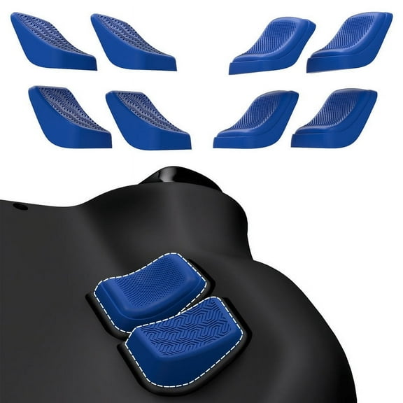 PlayVital MIX Version Back Button Enhancement Set for Steam Deck, Grip Improvement Button Protection Kit for Steam Deck - Streamlined & Studded Design - Blue