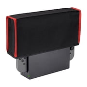 PlayVital Nylon Dust Cover for Nintendo & Switch OLED Dock   Black & Red Trim, Anti-Scratch, Waterproof, Soft Lining Dock Not Included