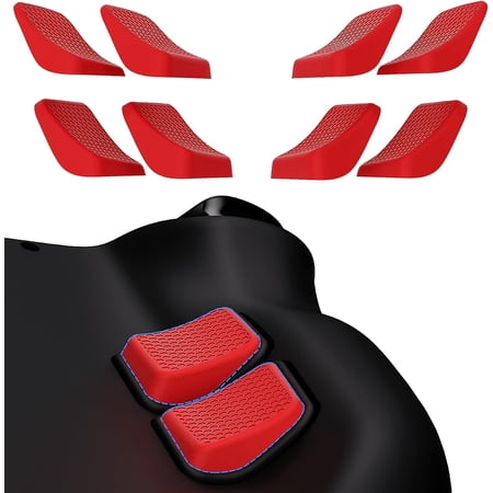 PlayVital Passion Red Back Button Enhancement Set for Steam Deck, Grip Improvement Button Protection Kit for Steam Deck - 2 Different Thickness
