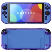 PlayVital Protective Case for Nintendo Switch 2 with Extra Stand & Thumb Grip Caps,Solid Color Series - Chameleon Purple Blue