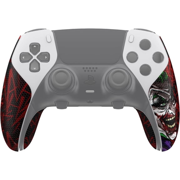 PlayVital Pure Series Dockable Model Anti-Slip Silicone Cover Skin for ps5 Controller, Soft Rubber Grip Case for ps5 Controller Fits with Charging Station with Thumb Grip Caps - Clown Hahaha
