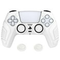 thumbnail image 1 of PlayVital Raging Warrior Edition Controller Protective Case Cover for PS5, Anti-Slip Rubber Protector Soft Silicone Skin for PS5 Controller with Thumbstick Caps - White, 1 of 8