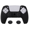 thumbnail image 1 of PlayVital Samurai Edition Black Anti-Slip Controller Silicone Skin for PS5, Ergonomic Soft Rubber Protective Case for PS5 Controller with Black Thumb Stick Caps, 1 of 8