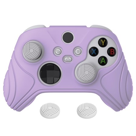 PlayVital Samurai Edition Mauve Purple Anti-slip Controller Grip Silicone Skin for Xbox Core Controller, Ergonomic Protective Case Cover for Xbox Series S/X Controller w/ Thumb Grips