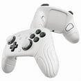 thumbnail image 1 of PlayVital Samurai Edition Protective Skin Case for Switch 2 Pro Controller with Back Button Caps & Thumb Grips & Stickers, Shockproof - White, 1 of 10