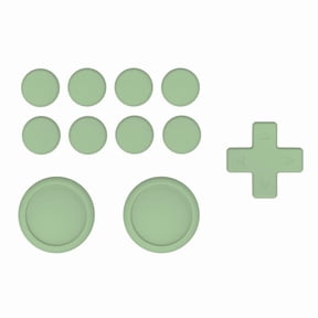 PlayVital Silicone Cross D-Pad Button Covers & Thumb Grip Set – Matcha Green D-Pad Button Cap & ABXY Directional Key Caps for Nintendo Switch, OLED & Switch Lite